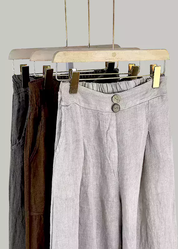 شلوار زنانه لینن ایتالیای مدل واید لگ در سه رنگ