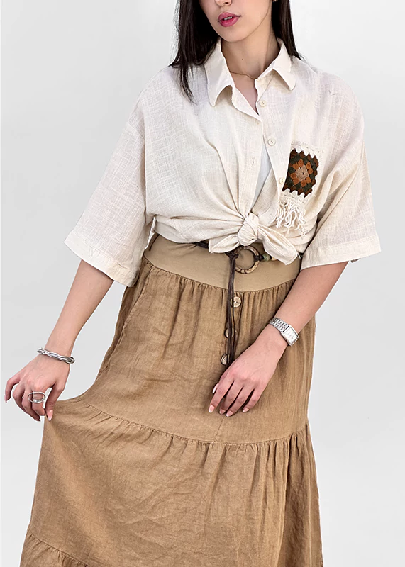 دامن لینن ایتالیایی وارداتی برند faleria 