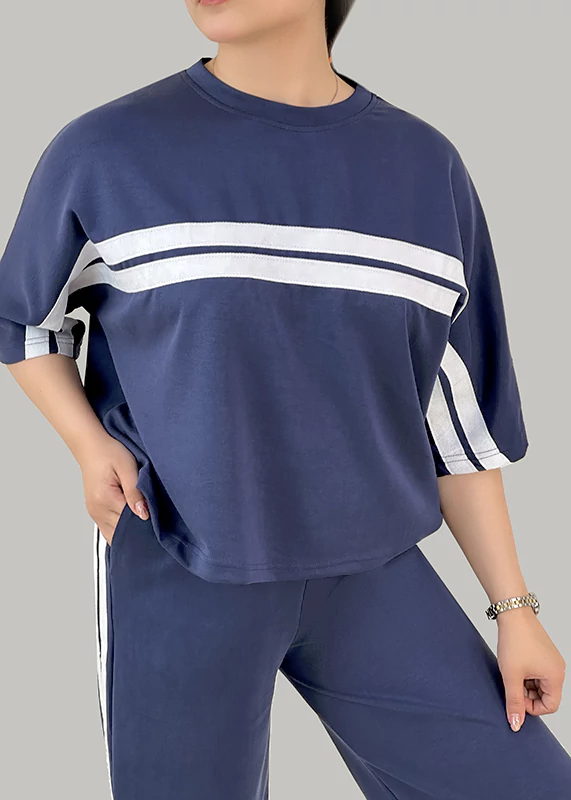 بلوز ورزشی سرمه ای