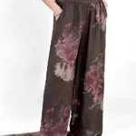 شلوار لینن ایتالیایی گلدار زنانه